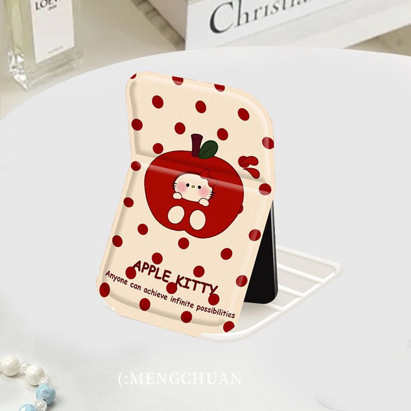 Gương gập bọc da Apple Kitty