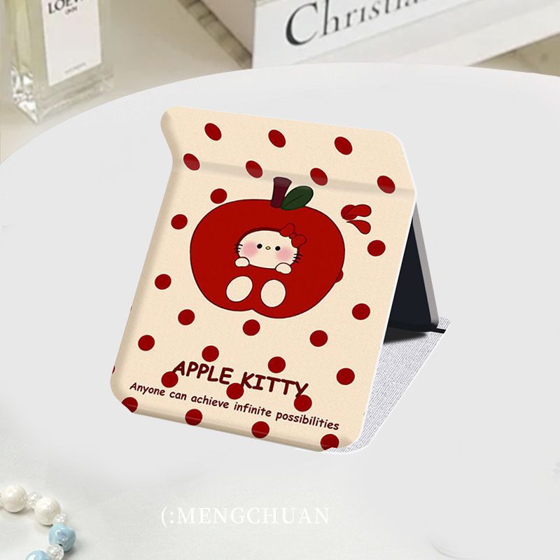 Gương gập bọc da Apple Kitty