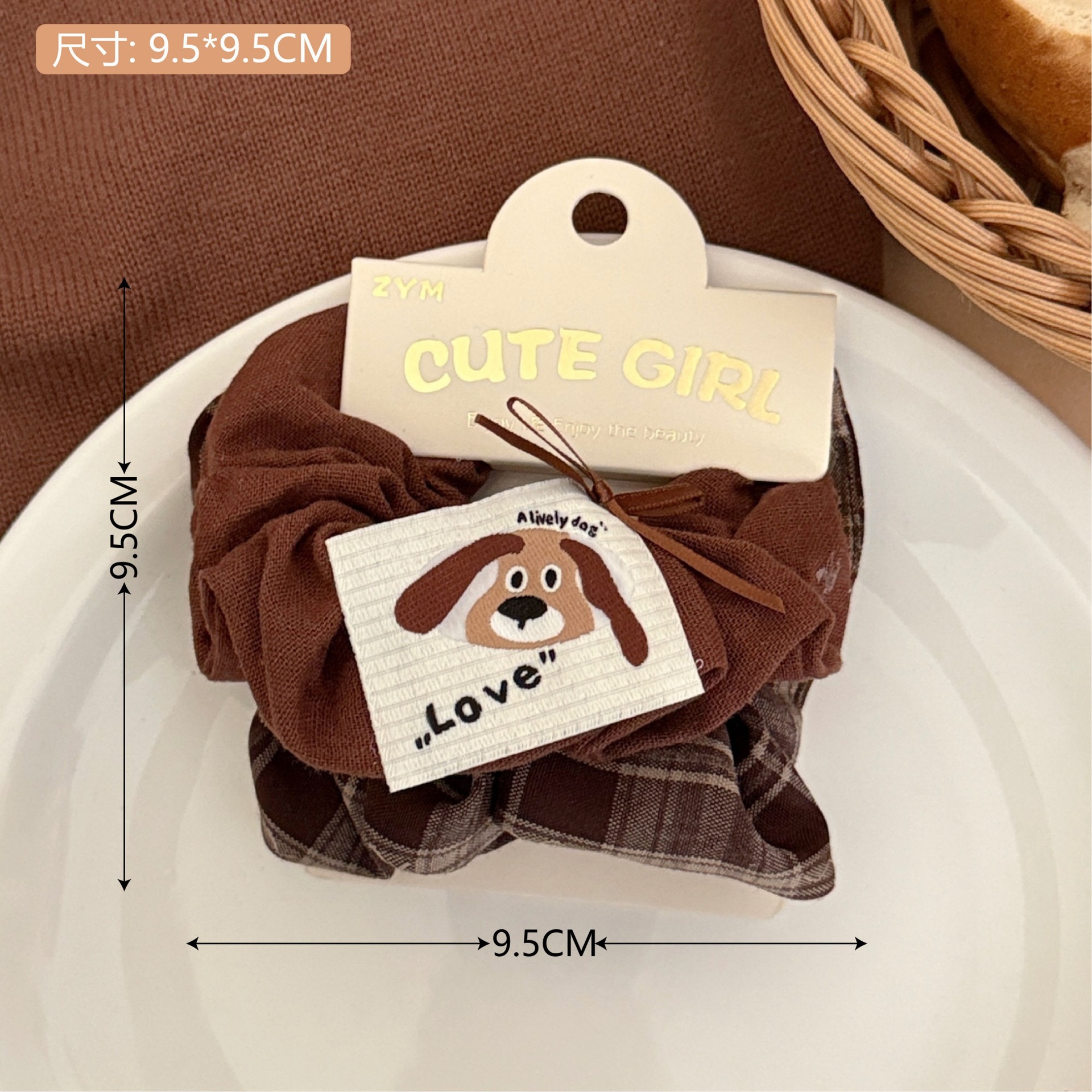 Set scrunchie họa tiết Cute girl (2c)