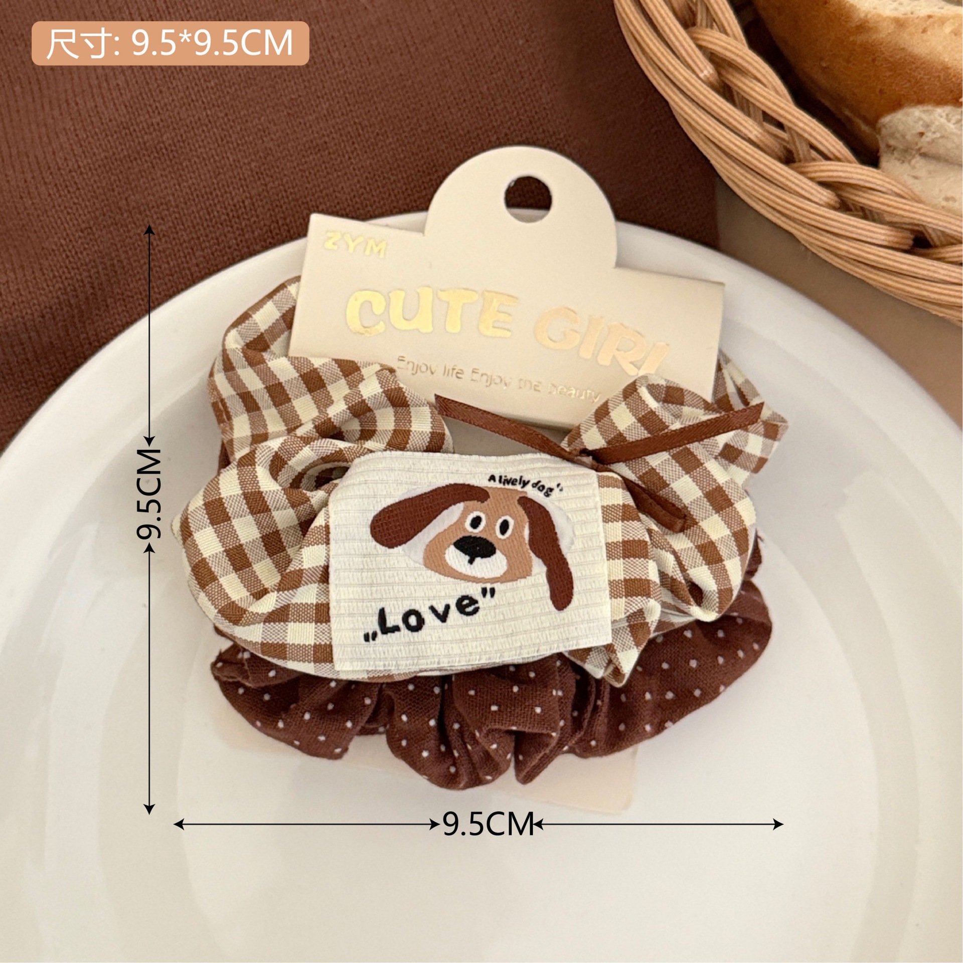 Set scrunchie họa tiết Cute girl (2c)