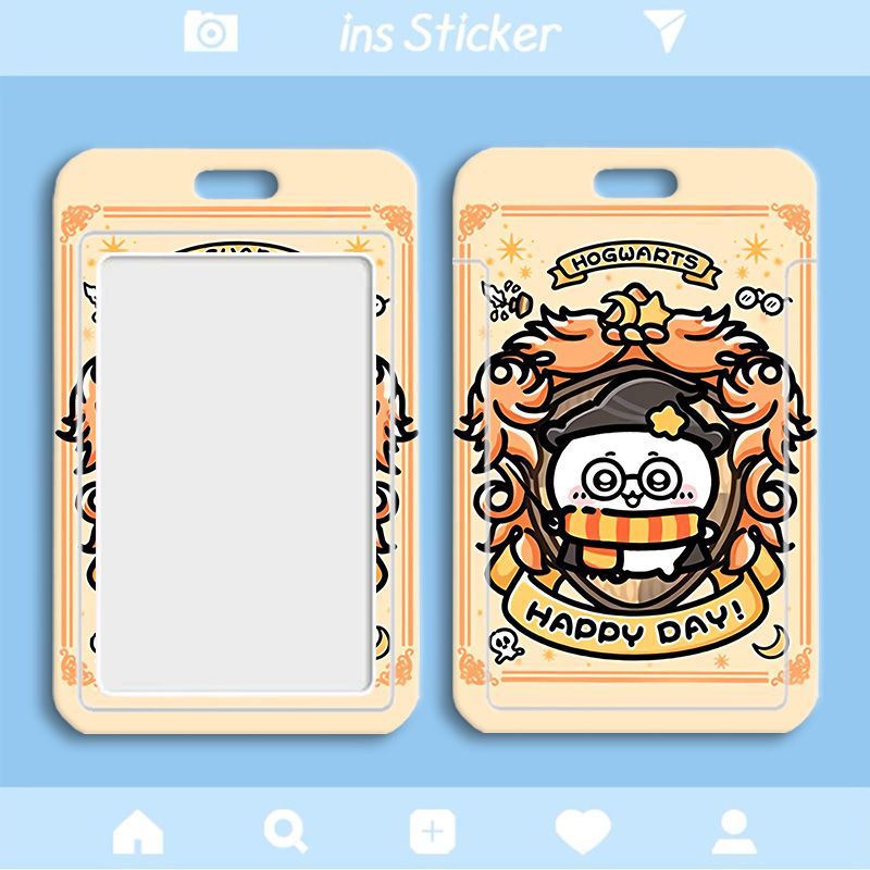Card holder Chiikawa kèm dây lò xo