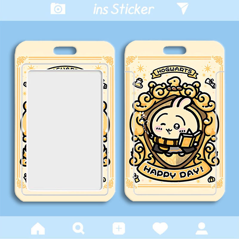 Card holder Chiikawa kèm dây lò xo