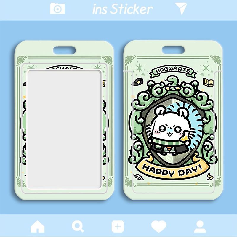 Card holder Chiikawa kèm dây lò xo