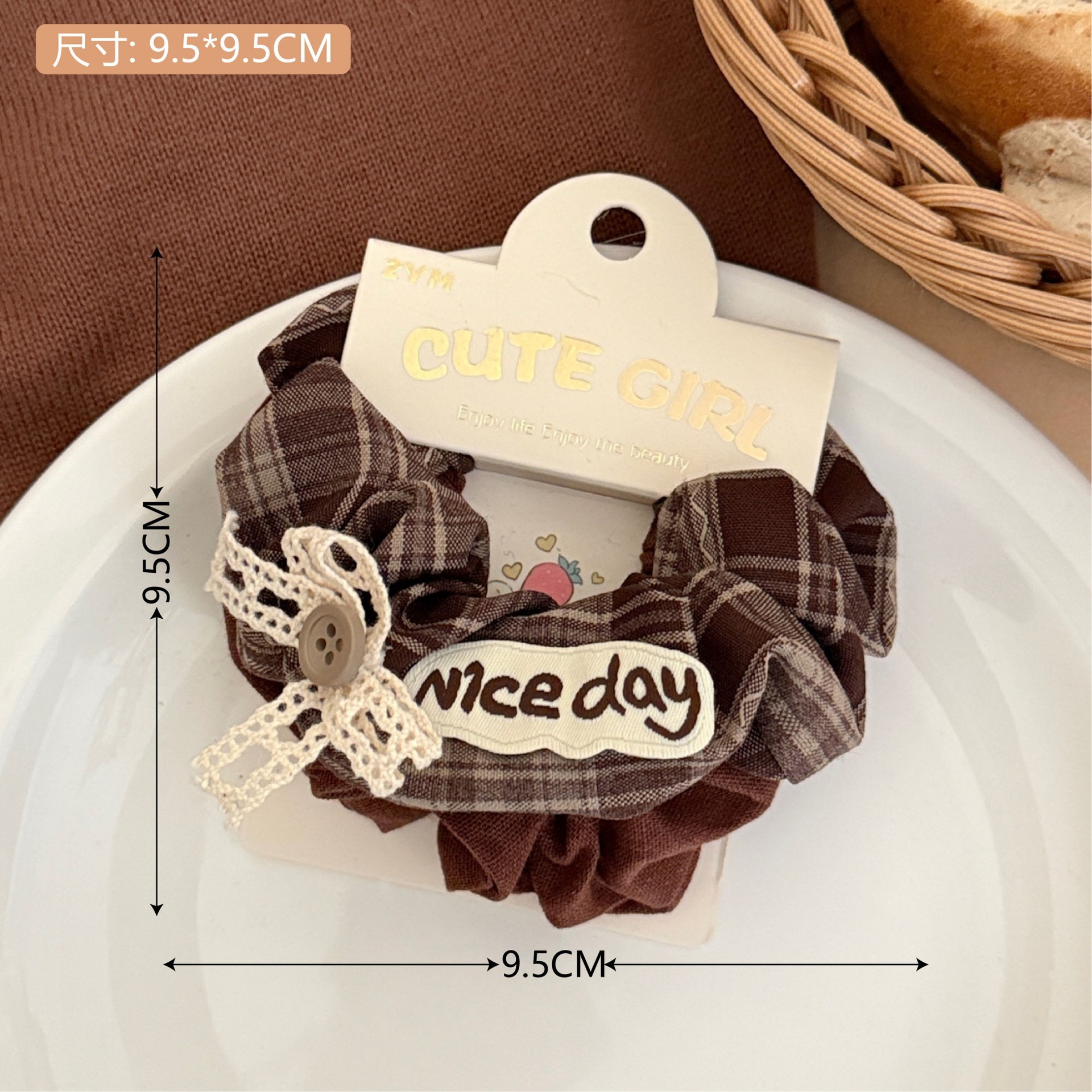 Set scrunchie họa tiết Cute girl (2c)