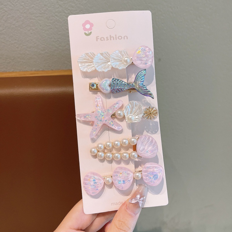 Set kẹp tóc đính charm Biển (5c)