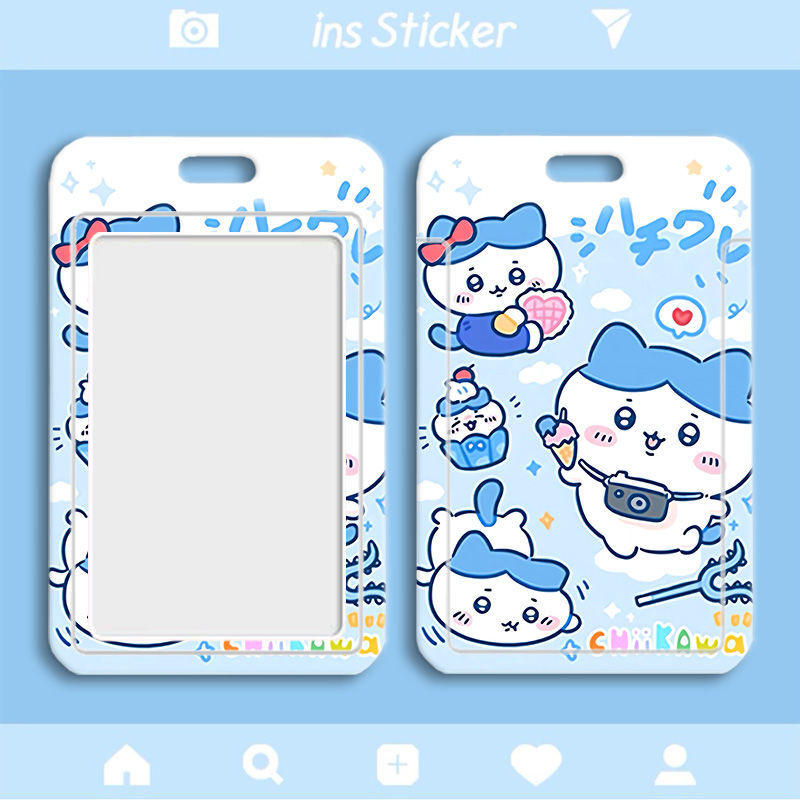 Card holder Chiikawa kèm dây lò xo