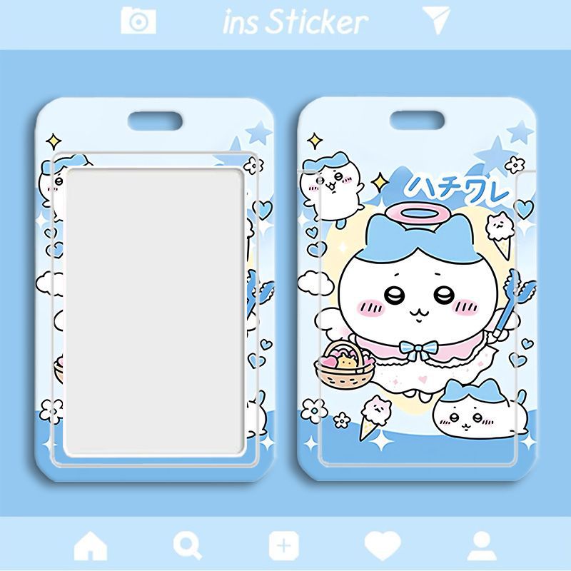 Card holder Chiikawa kèm dây lò xo