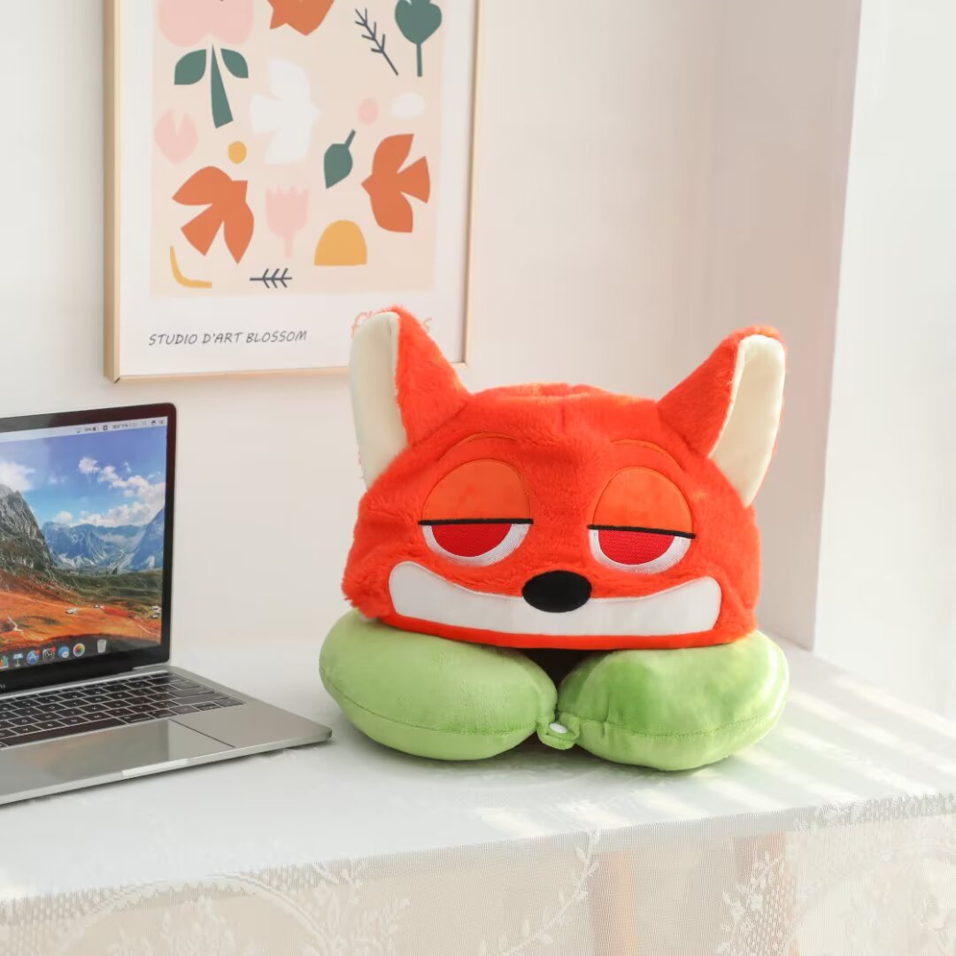 Gối kê cổ kèm mũ cartoon