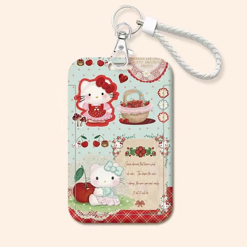 Card holder Hello Kitty kèm dây lò xo
