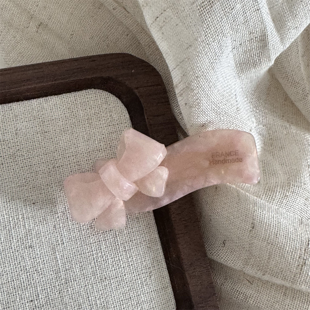 Kẹp tóc bóng vân đá Nơ (5,5cm)