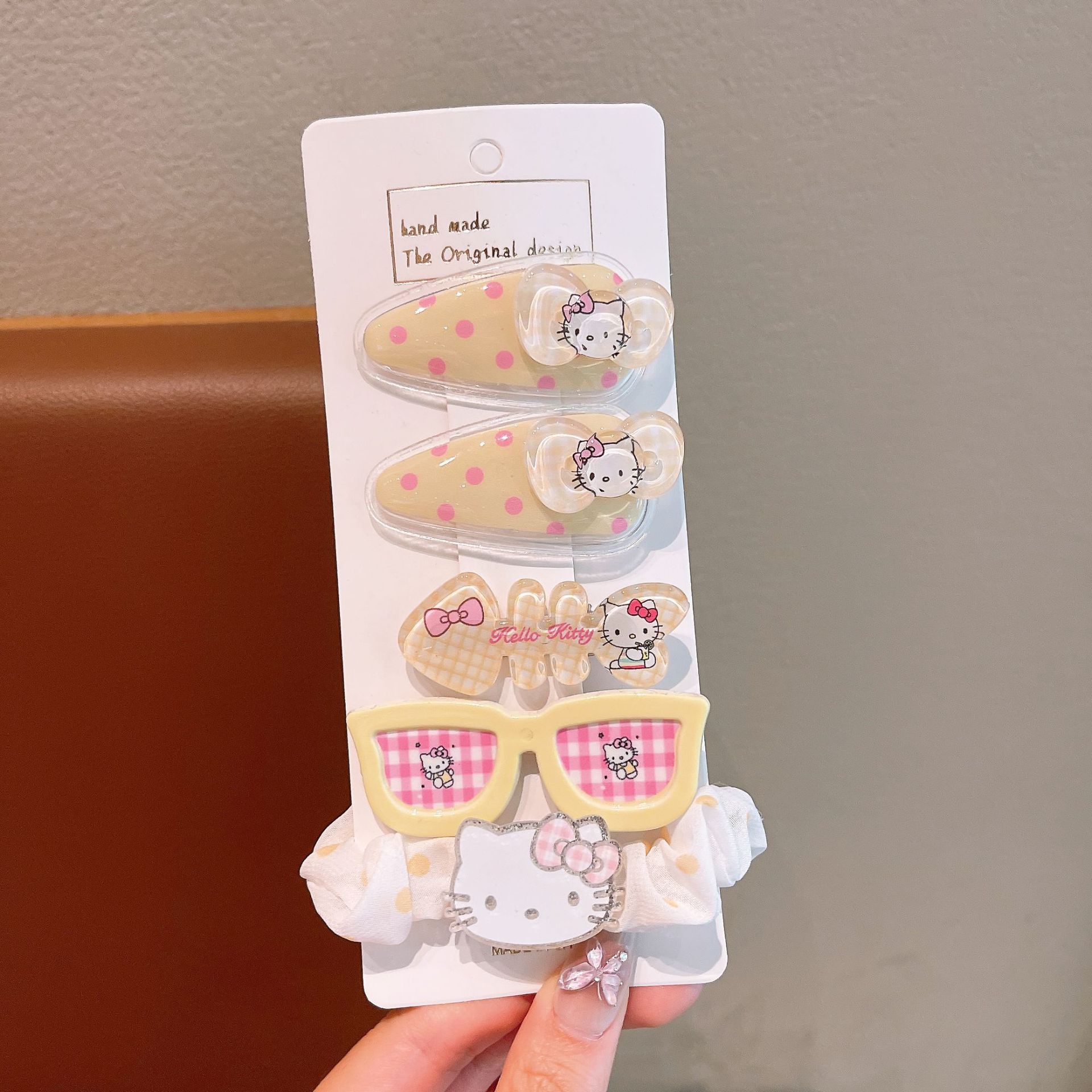 Set kẹp + chun buộc tóc Hello Kitty (5c)