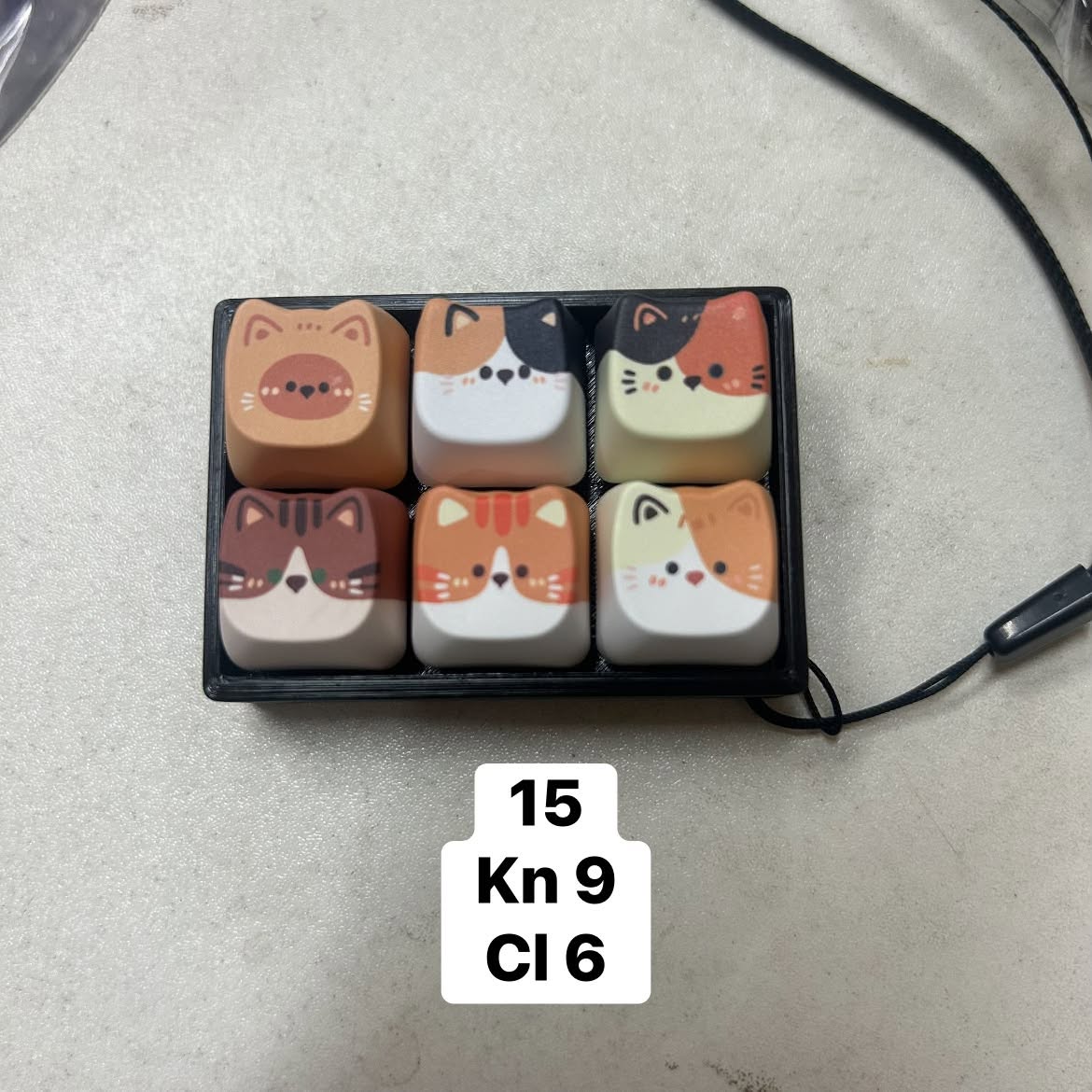 Móc khóa Keycap Mèo (6 phím)