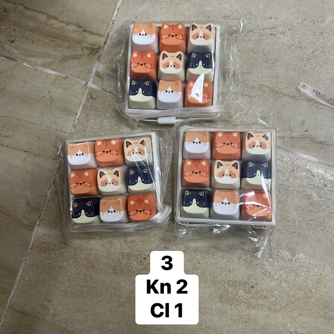 Móc khóa Keycap Mèo (9 phím)