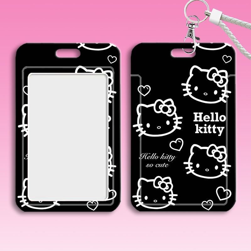 Card holder Hello Kitty kèm dây lò xo