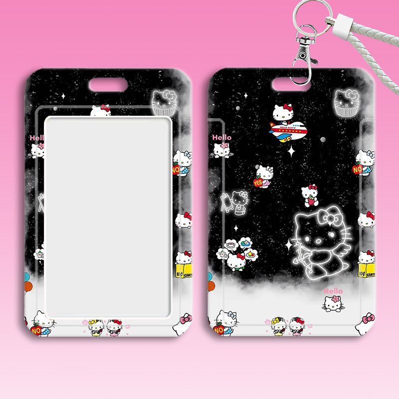Card holder Hello Kitty kèm dây lò xo