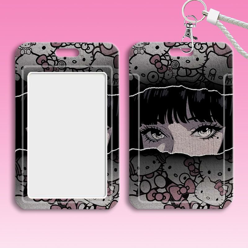 Card holder Hello Kitty kèm dây lò xo