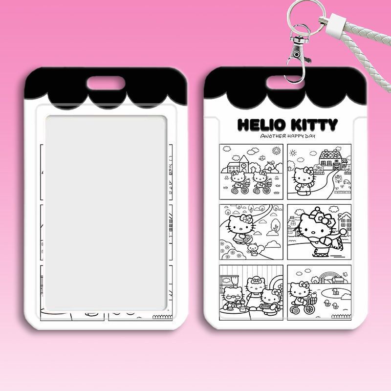 Card holder Hello Kitty kèm dây lò xo