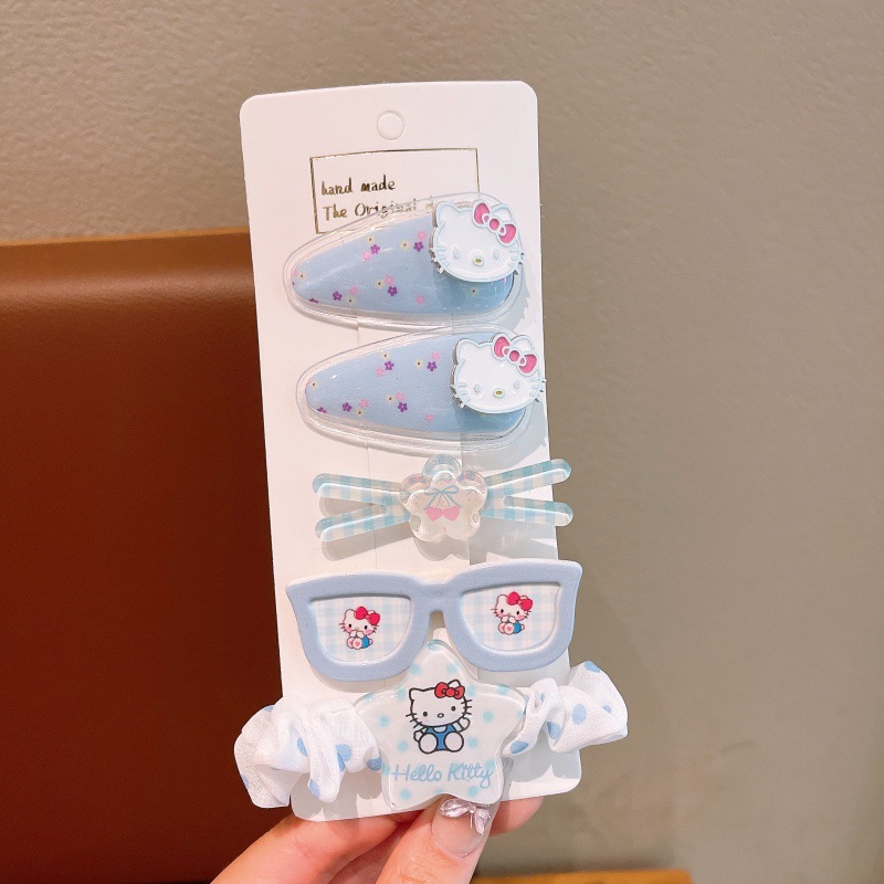 Set kẹp + chun buộc tóc Hello Kitty (5c)