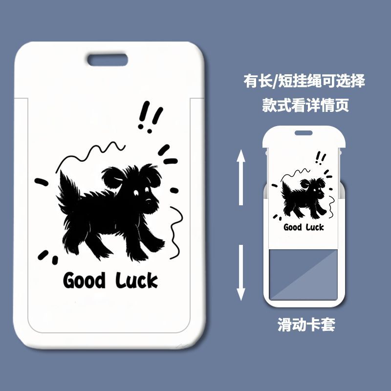 Card holder Mèo đen kèm dây lò xo
