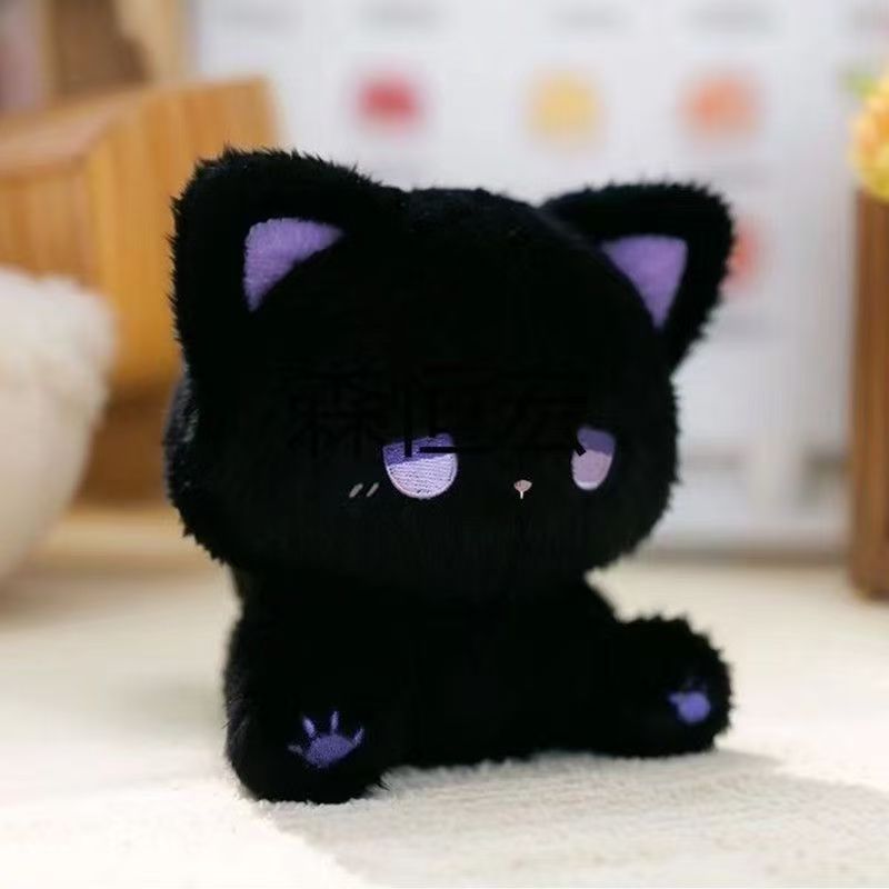 Mèo bông ngồi mặt buồn (25cm)