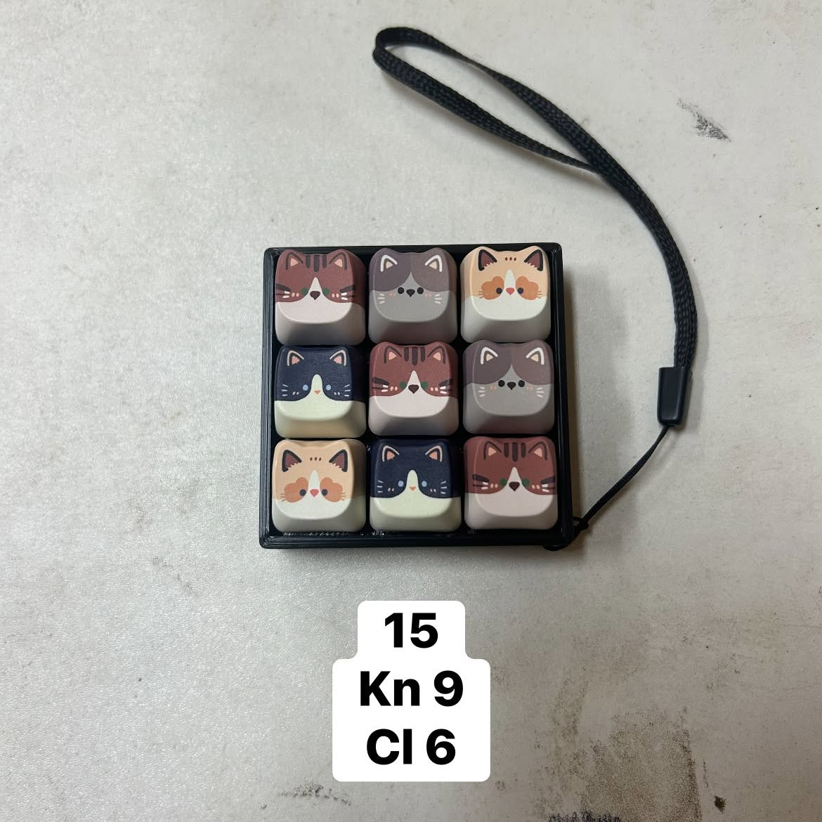 Móc khóa Keycap Mèo (9 phím)