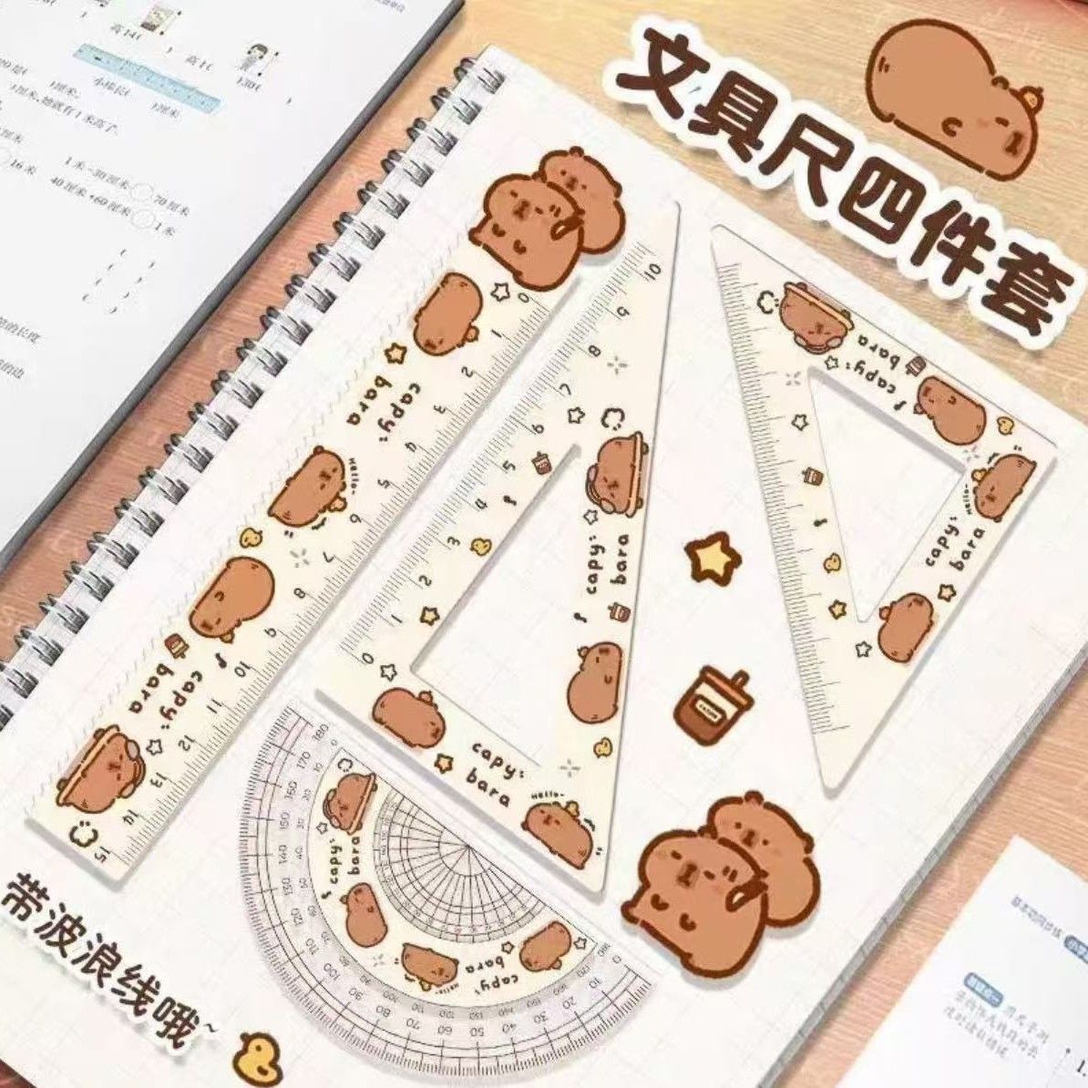 Set thước kẻ Capybara (4c)