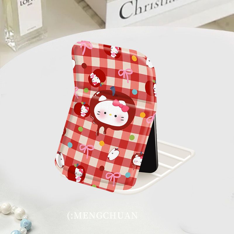 Gương gập bọc da Apple Kitty