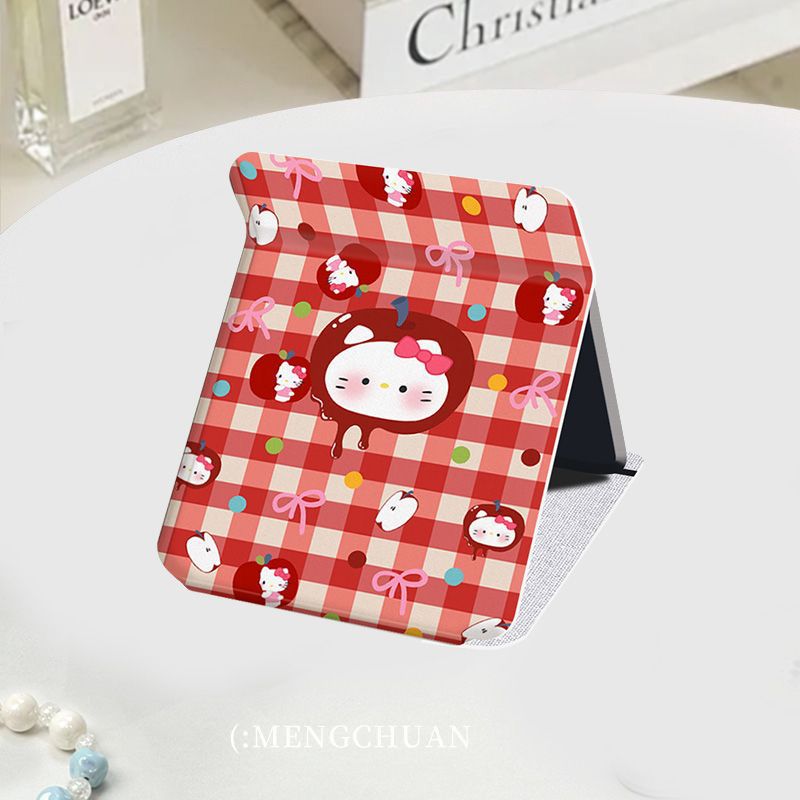 Gương gập bọc da Apple Kitty