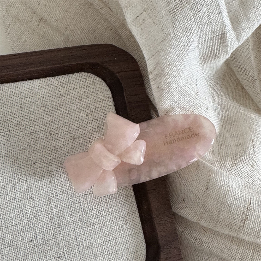 Kẹp tóc bóng vân đá Nơ (5,5cm)