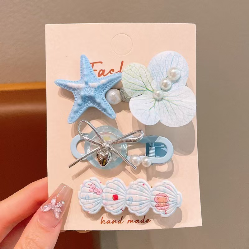 Set kẹp tóc đính charm Biển (3c)