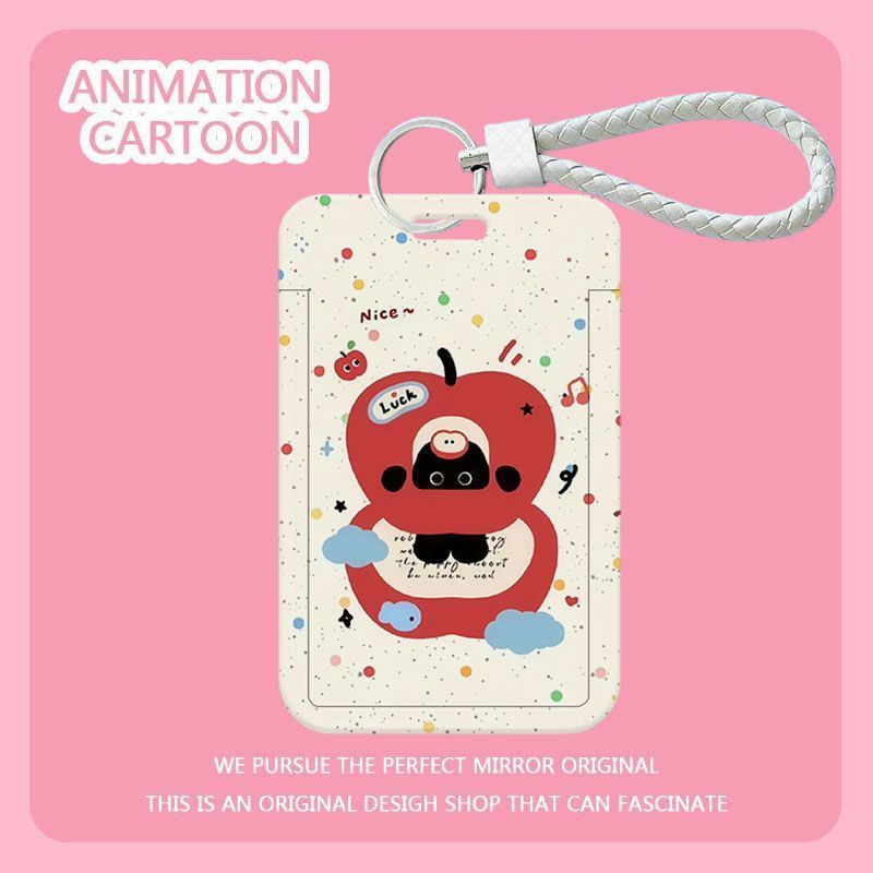 Card holder Apple Animal kèm dây lò xo