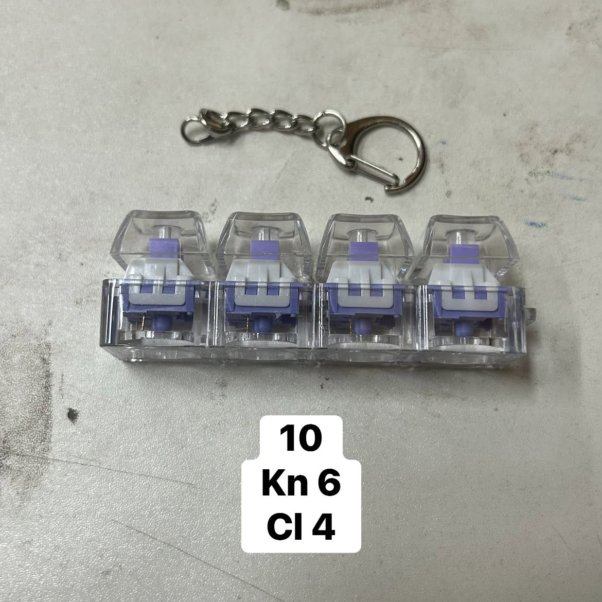 Móc khóa Keycap trong (4 phím)(silent)