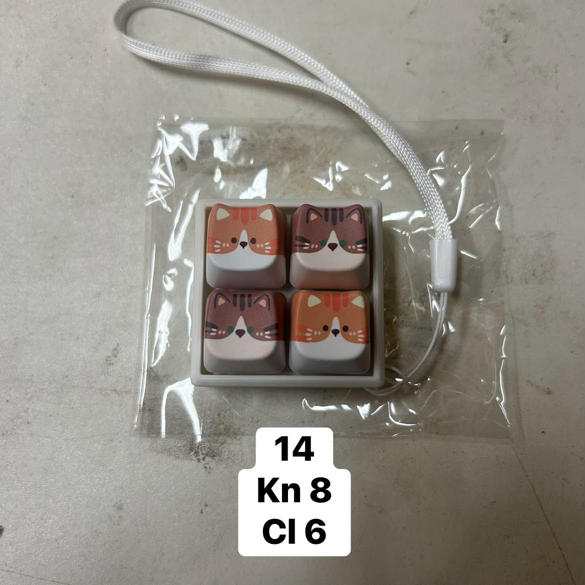 Móc khóa Keycap Mèo (4 phím)