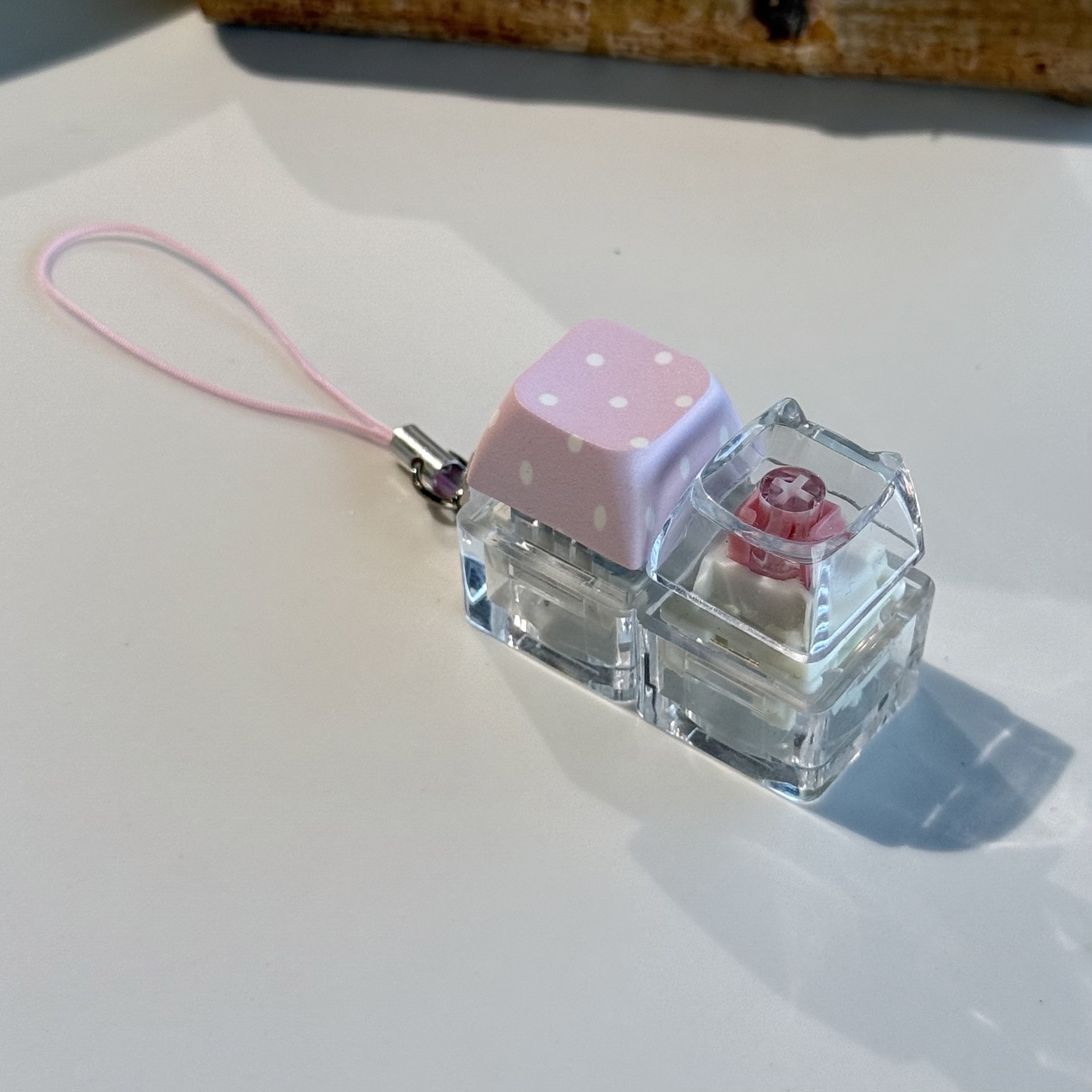 Móc khóa Keycap chấm bi (2 phím)