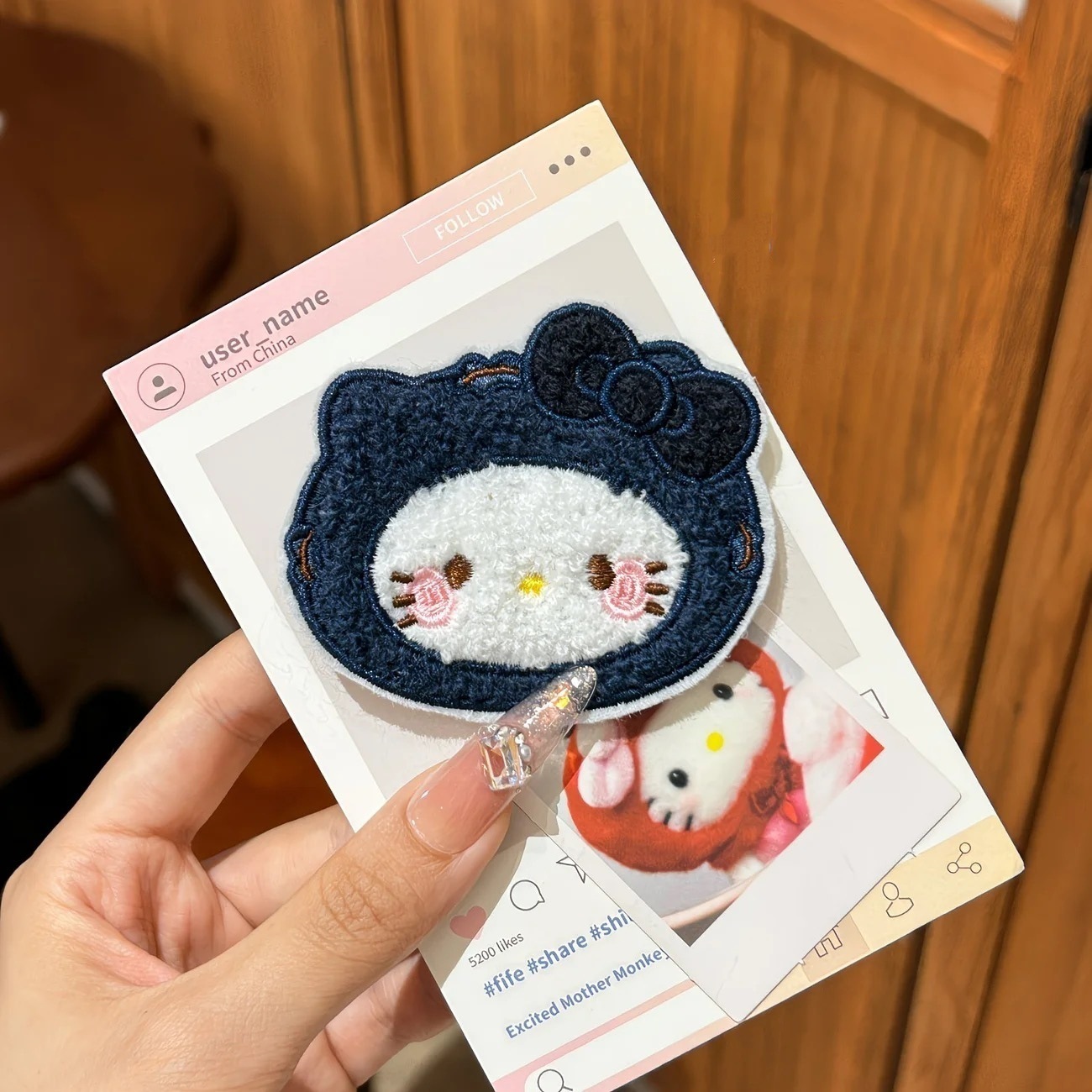 Miếng dán mái Hello Kitty cosplay trái cây (1c)