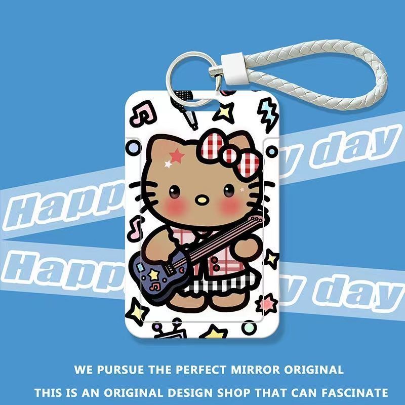 Card holder Hello Kitty kèm dây lò xo
