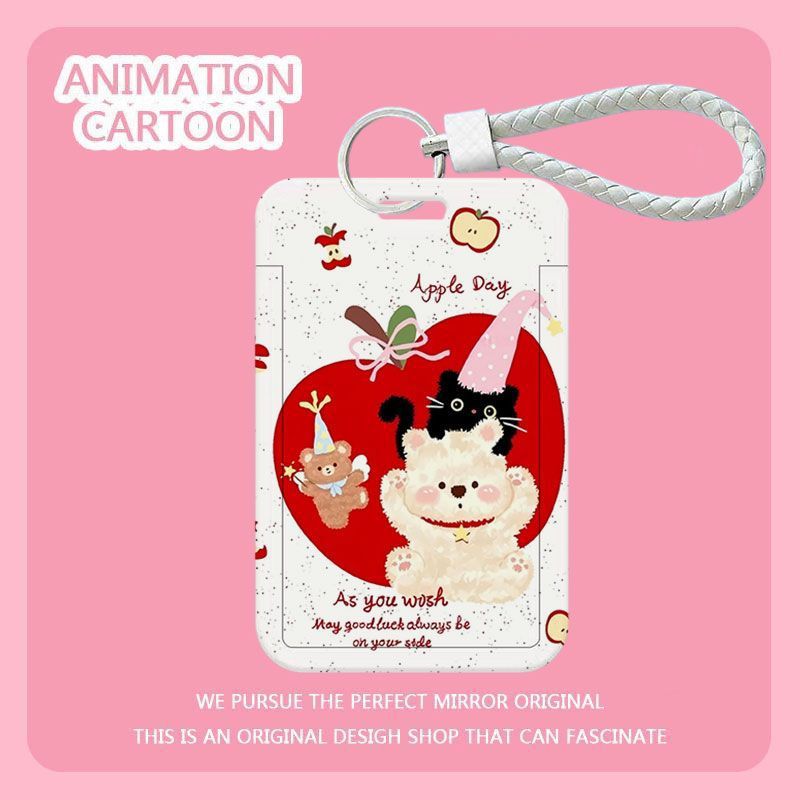 Card holder Apple Animal kèm dây lò xo