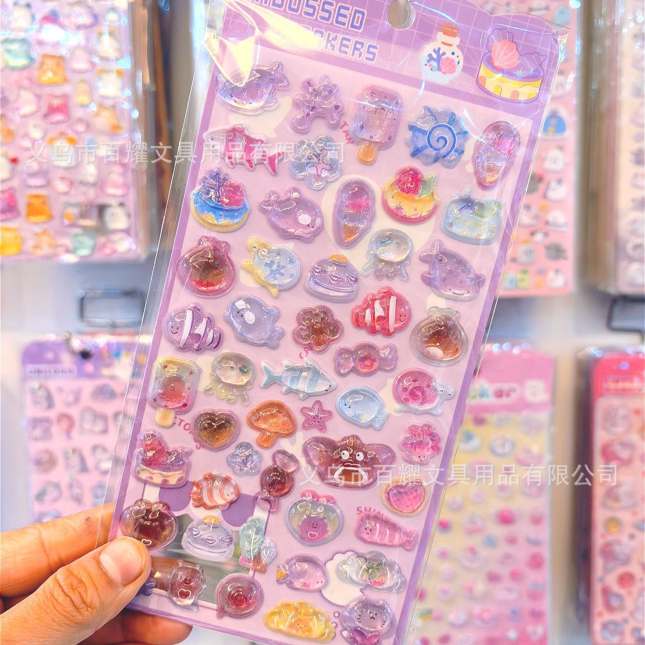 Sticker nổi Động vật trong (10x20cm)