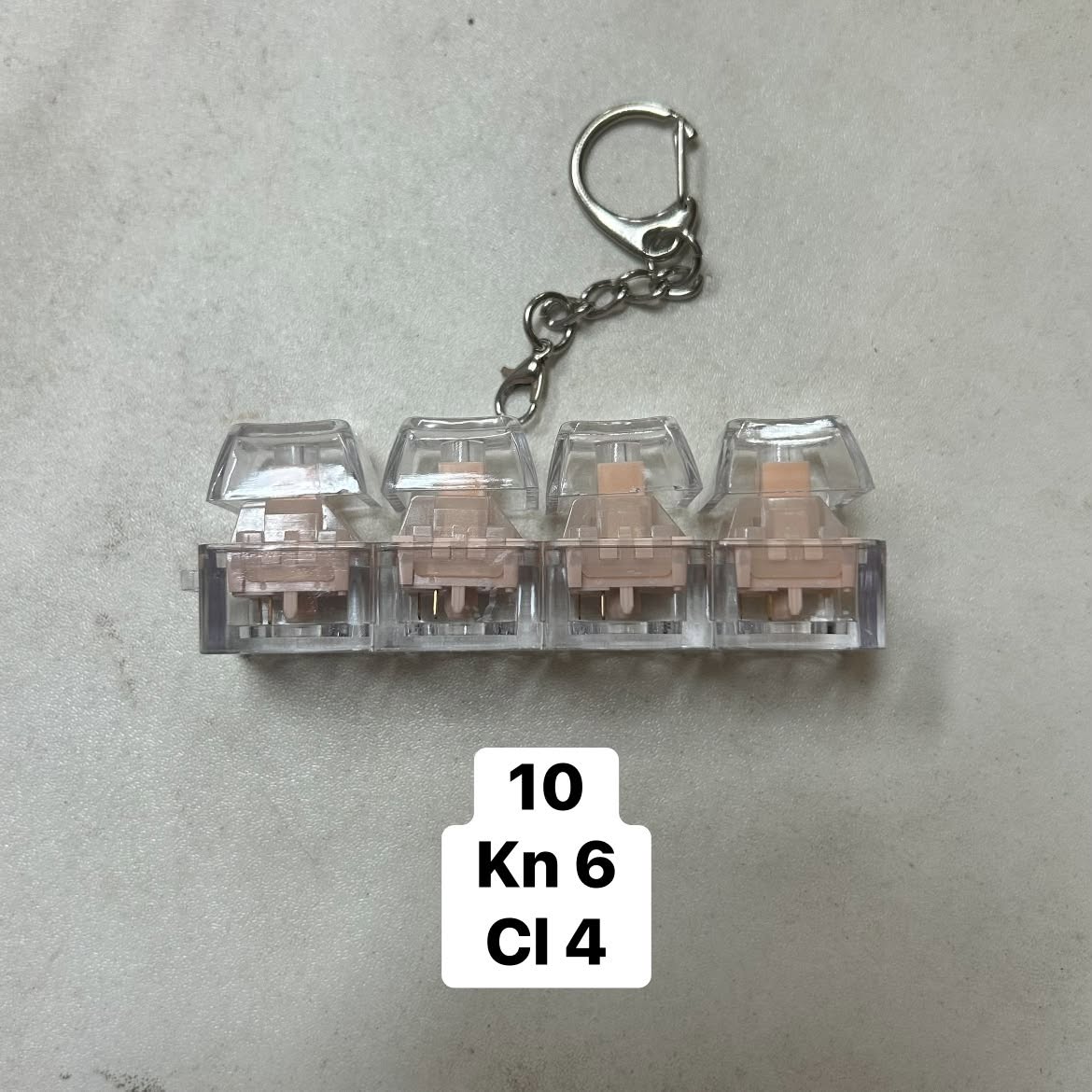 Móc khóa Keycap trong (4 phím)(silent)