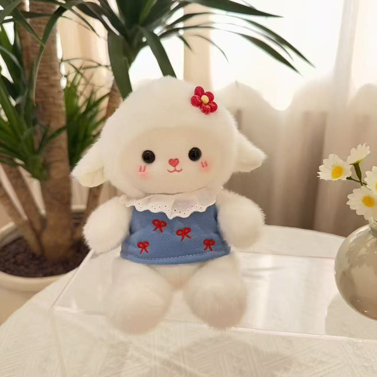 Móc khóa bông Cừu má hồng (16cm)