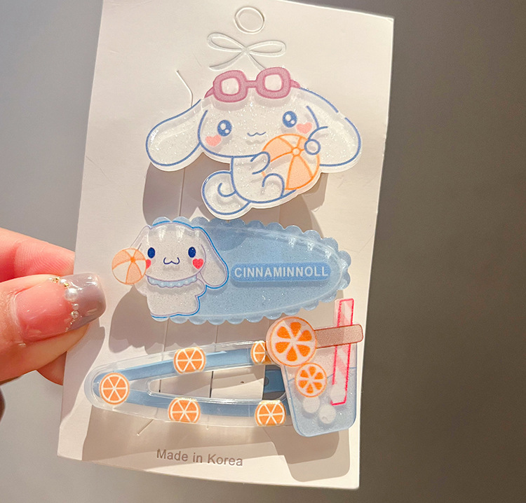 Set kẹp tóc Cartoon nhũ (3c)