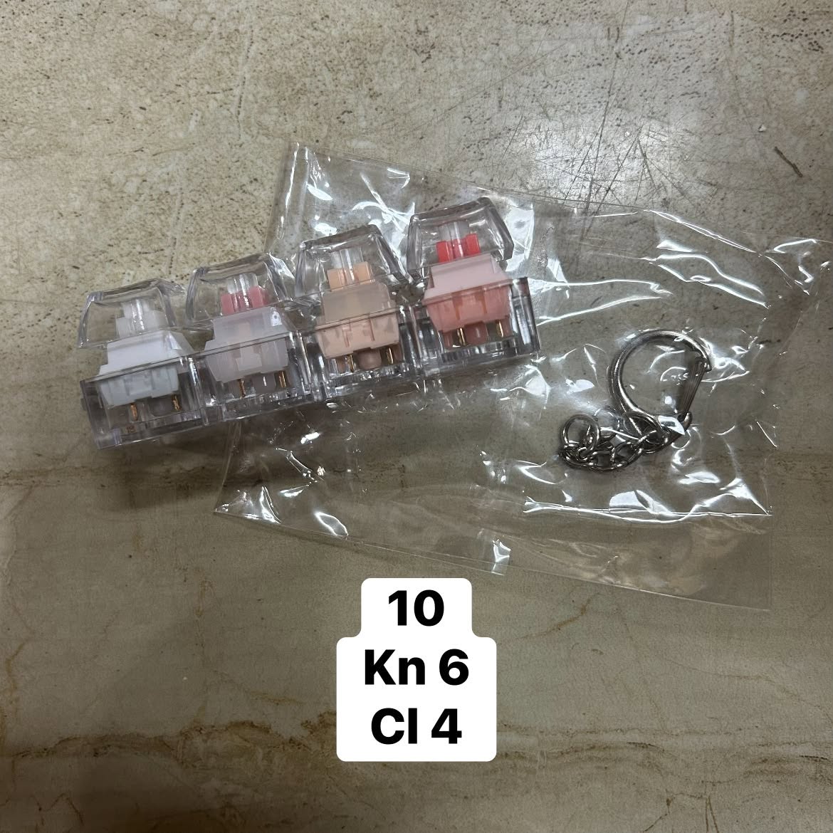 Móc khóa Keycap trong (4 phím)(silent)