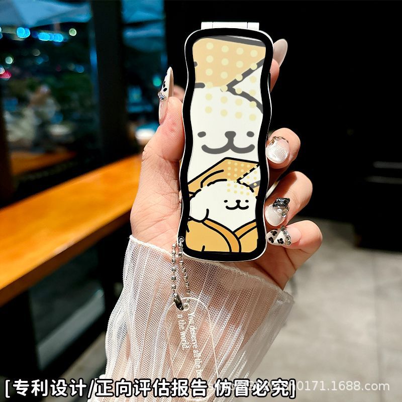 Lược gập kèm gương Cartoon (Kèm móc)