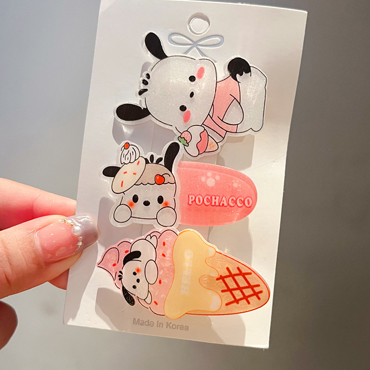 Set kẹp tóc Cartoon nhũ (3c)