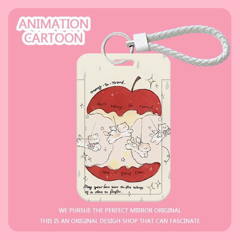 Card holder Apple Animal kèm dây lò xo