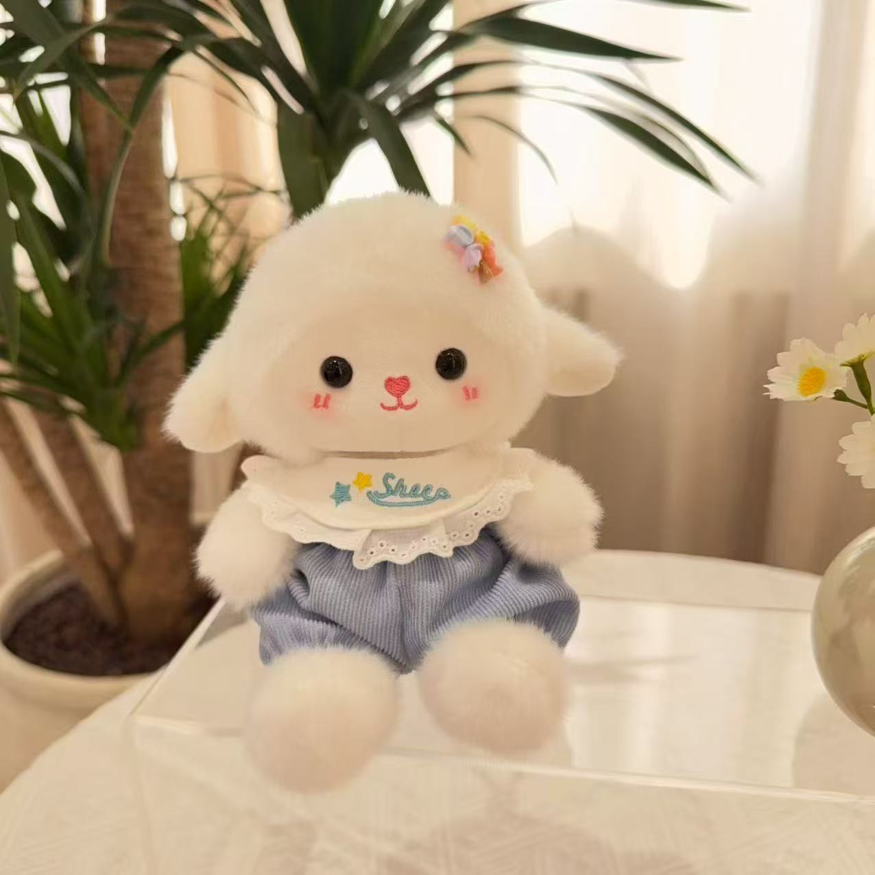 Móc khóa bông Cừu má hồng (16cm)
