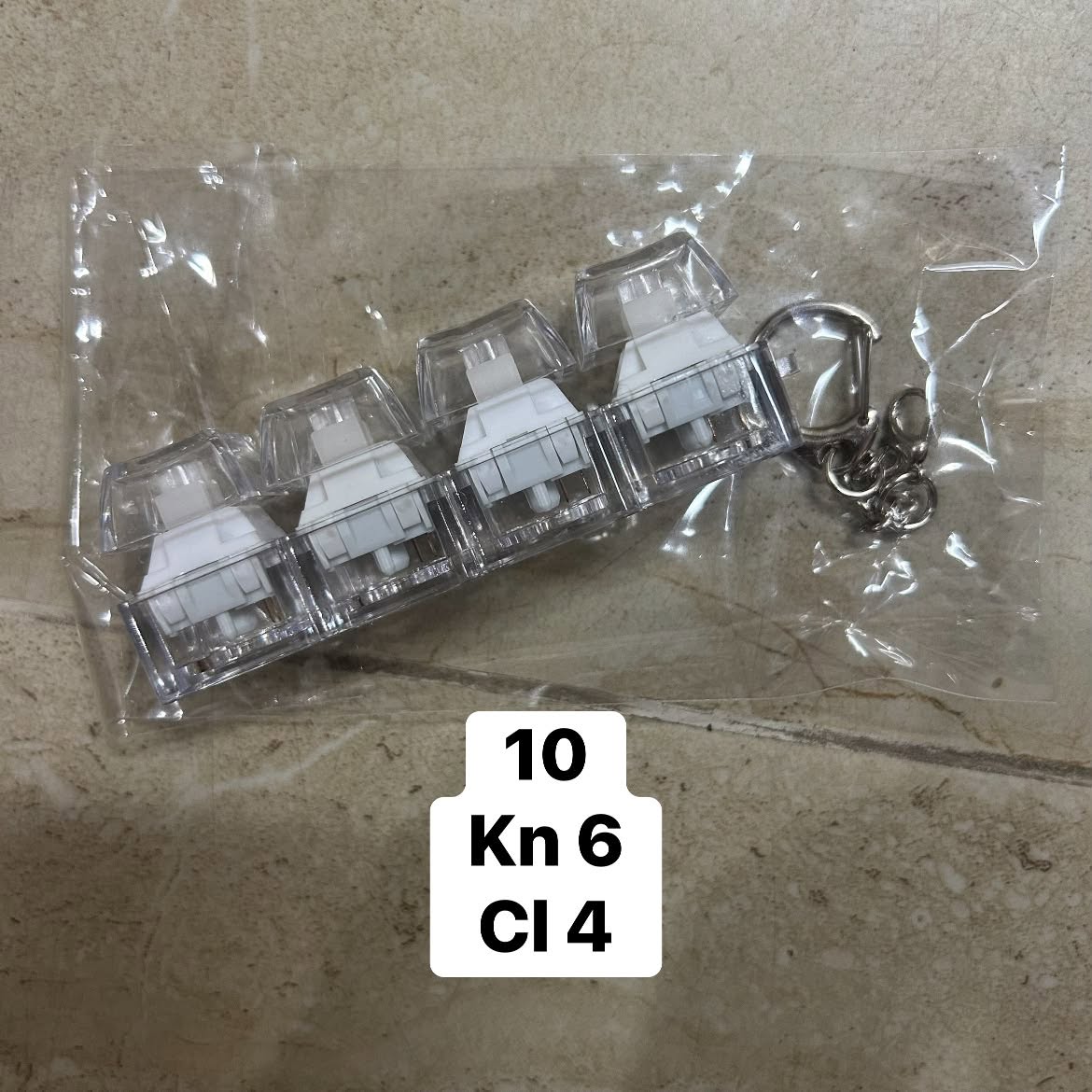 Móc khóa Keycap trong (4 phím)(silent)