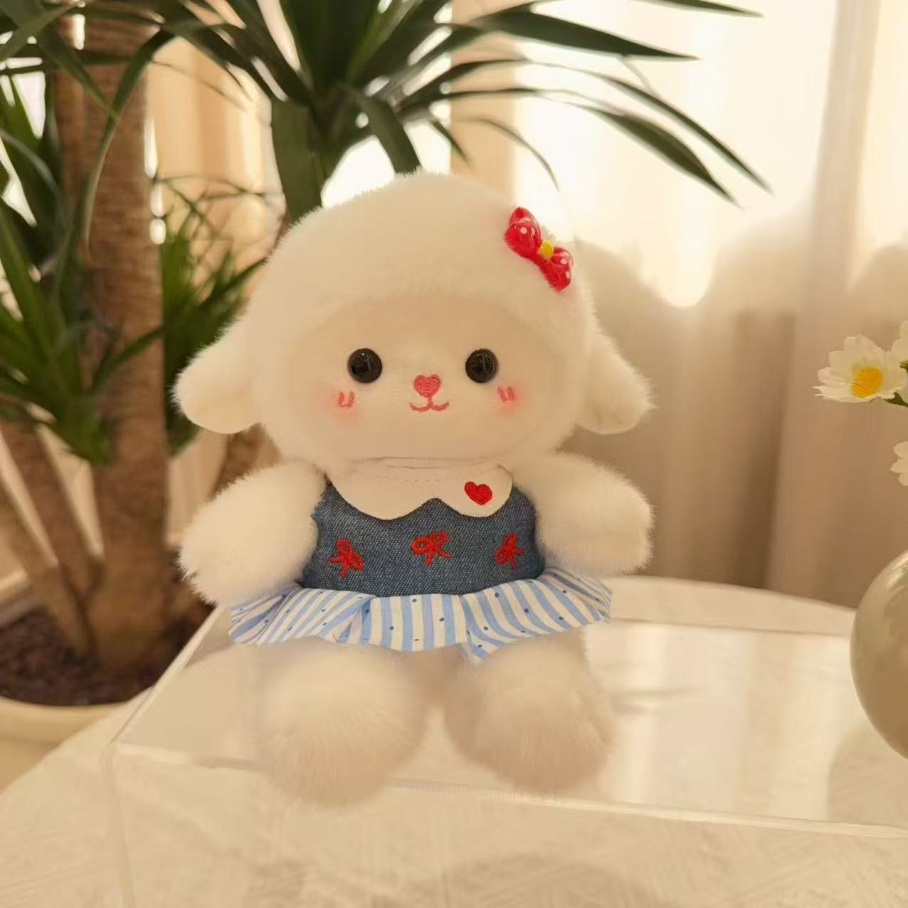 Móc khóa bông Cừu má hồng (16cm)