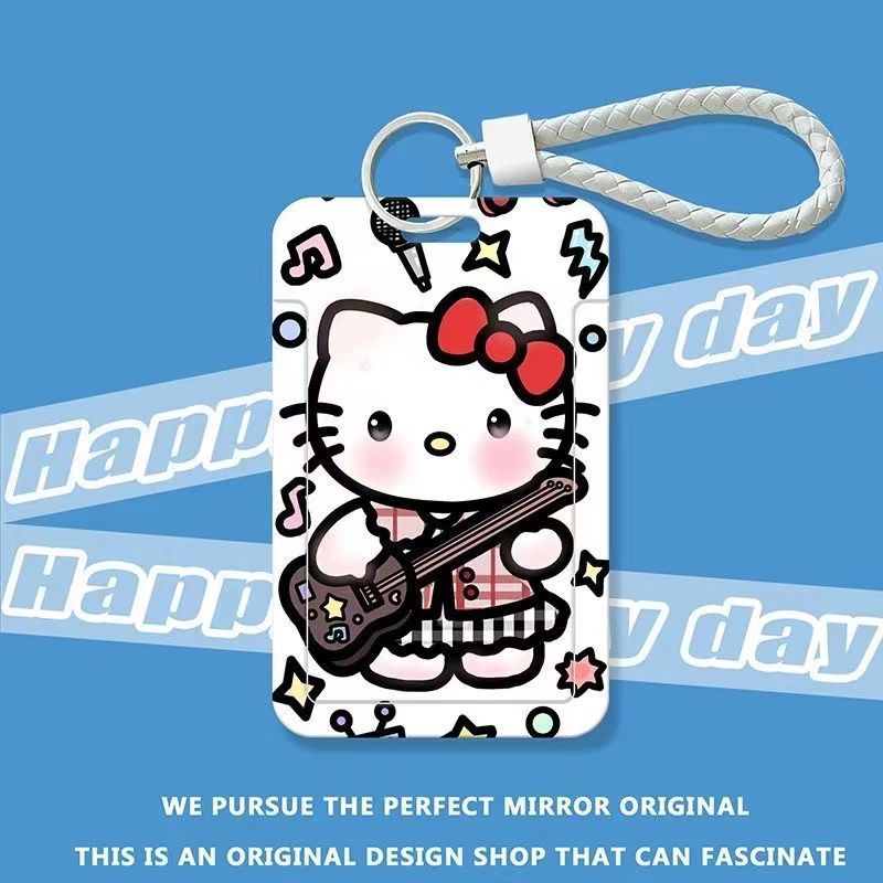 Card holder Hello Kitty kèm dây lò xo