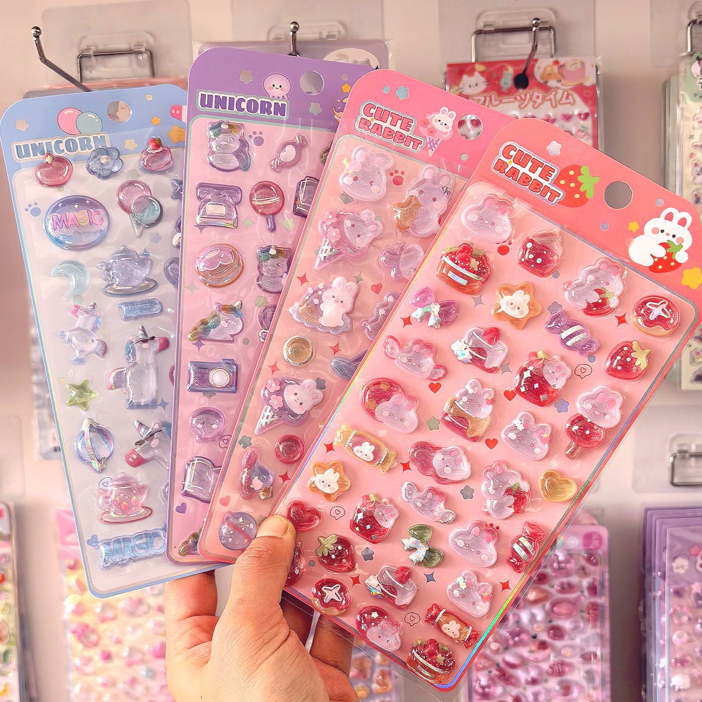 Sticker nổi Động vật trong (10x20cm)